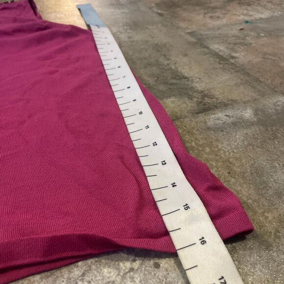 dressbarn y2k stretchy pink beaded v neck vest shirt size 18/20 - Picture 6 of 6